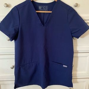 Navy fig scrub top